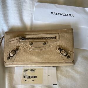 Balenciaga Metallic Gold Women's Wallet